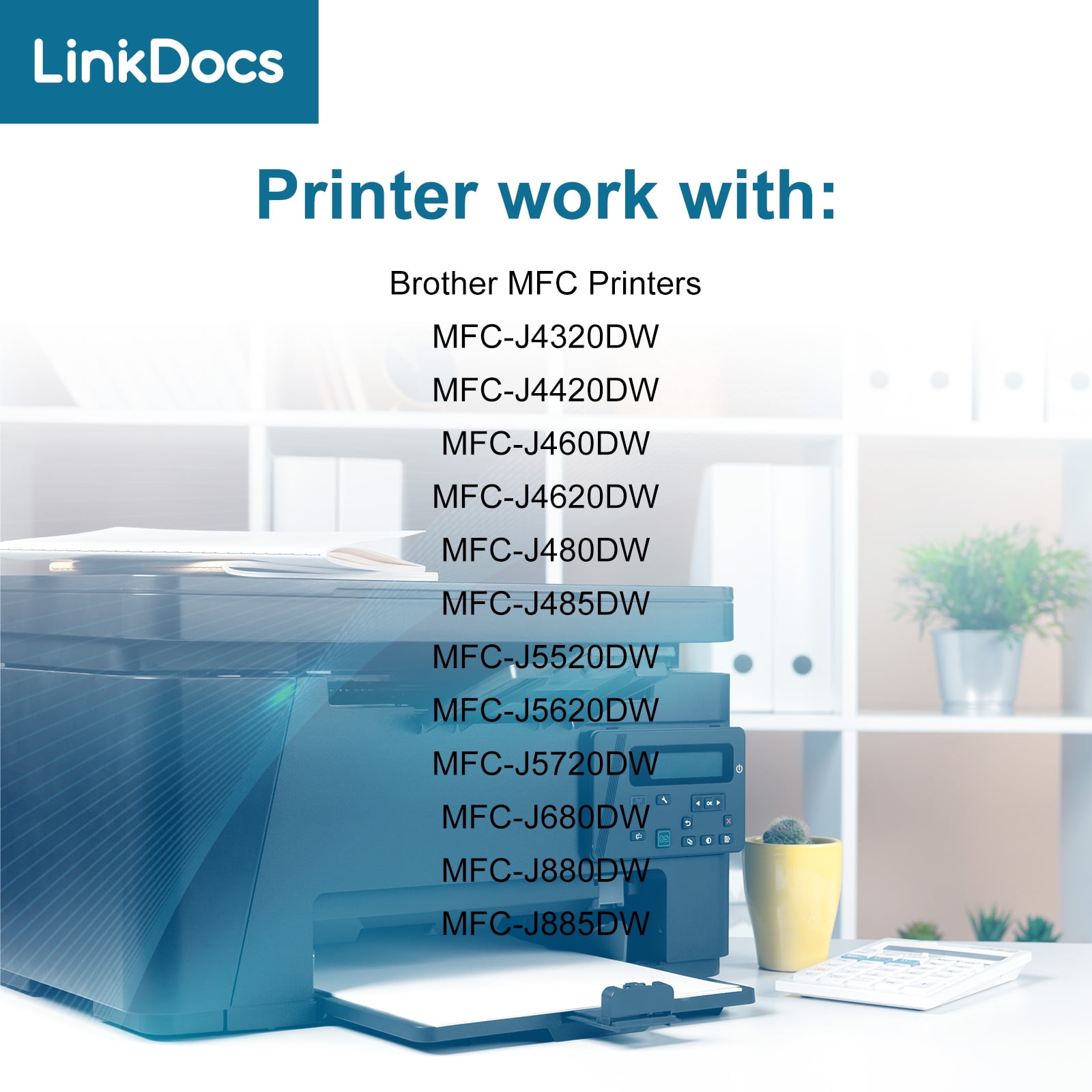 LinkDocs High Yield Ink Replacements Printer Cartridge for Brother LC203 LC201, Multi-color, LC203