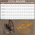 thumbnail image 3 of Milwaukee Leather Women's Dark Brown Leather Outdoors Lace-Up Boots for Bikers Casual MBL9308 5, 3 of 10