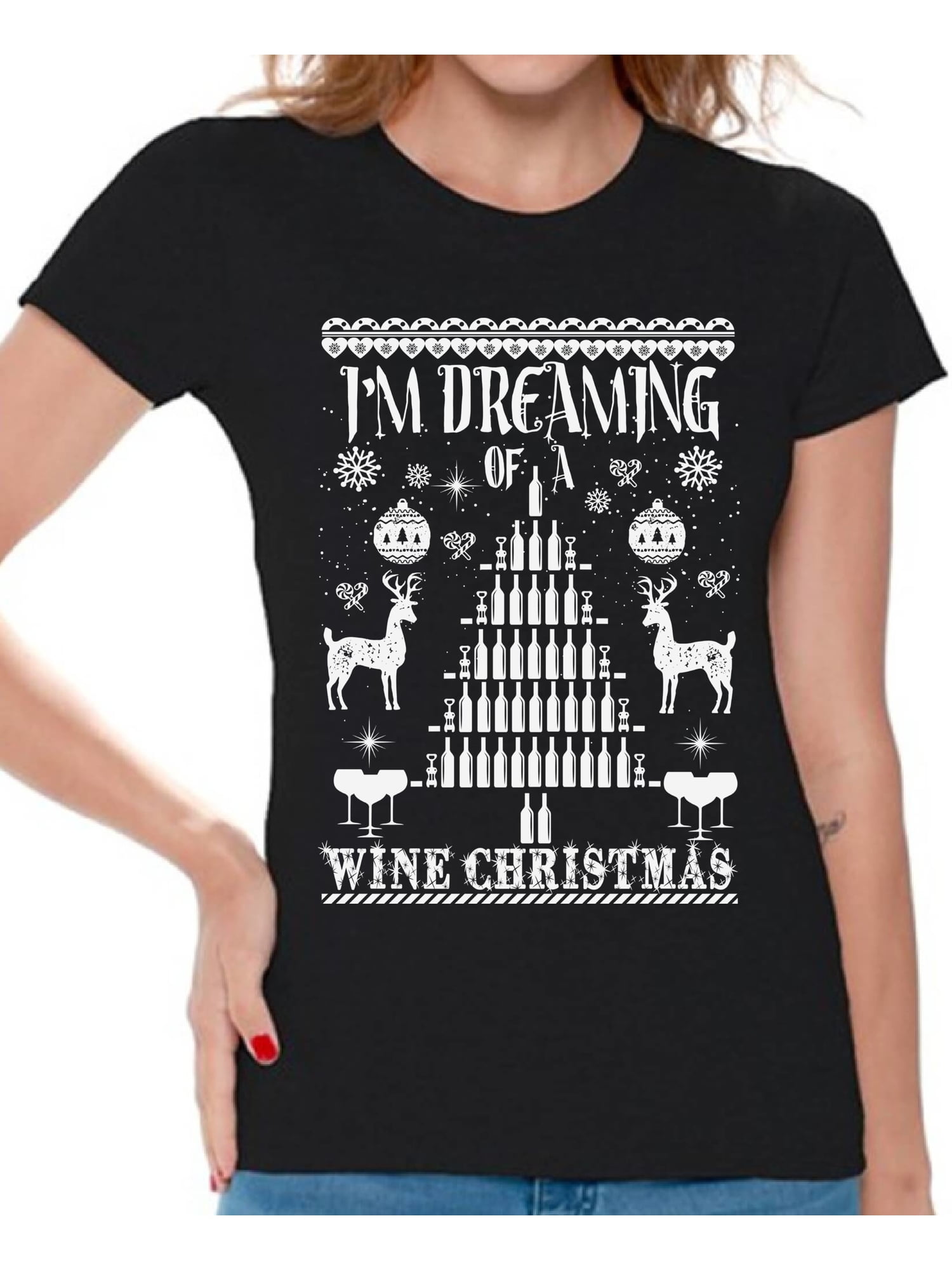 christmas shirts wine