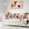 thumbnail image 3 of Designart Bee Sitting on Flower - Floral Throw Pillow - 12x20, 3 of 5