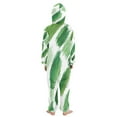 thumbnail image 3 of Vzayyk 4T-14Y Size Aviliable Cozy One-Piece Footless Sleeper Pajama Watercolor Green Brush, 3 of 8