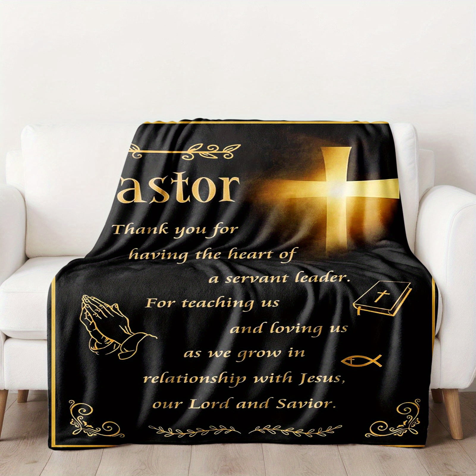 Pastor Appreciation Gifts Pastor Blanket Gifts Pastor Gifts for Men Brithday Gifts for Pastors Women Christmas Thank You Gifts for Pastor Religious Christian Blanket Pastor Gift