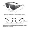 thumbnail image 4 of Gafas de sol polarizadas UV400 IGnaef para usar sobre anteojos - Unisex, 4 of 5