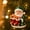 B#, variant on Santa 2D Acrylic Christmas Ornament, 8 cm, Style A, Hanging Holiday Decoration with Cord for Tree and Gift Accent, for Indoor and Outdoor Seasonal Home Decor