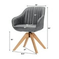thumbnail image 2 of Kadyn Accent Chair, Club Chairs, Wingback Chairs,Reading Lounge Chair,Modern Leathaire Set of 2 Swivel Accent Chair with Beech Wood Legs-Gray, 2 of 7
