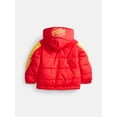 thumbnail image 2 of Disney Cars Toddler Boys Heavyweight Puffer Jacket, Sizes 2T-5T, 2 of 3