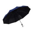 thumbnail image 4 of fenteer Automatic Folding Umbrella Folding Travel Umbrella for Rain for Beach Summer Blue, 4 of 8