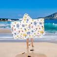 thumbnail image 2 of Yayeee Kids Hooded Towel with Hand Pockets Beach Soft Absorbent Bath Wrap 50 x 23.5 inch, Tropical Rhythm, 2 of 5