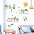 thumbnail image 3 of Pegatinas de pared autoadhesivas para decoración del hogar, dormitorio, porche, plantas en macetas verdes frescas, pegatinas de pared pintadas a mano con plantas en macetas (30 x 90 cm x 2 piezas), 3 of 5