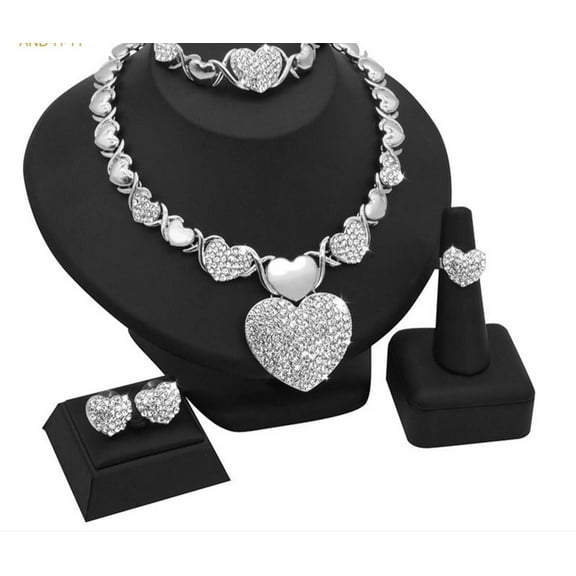 JoeytheJewelryNY HUGS &KISSES xo big heart silver color gold Plated #152