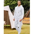 thumbnail image 5 of COOFANDY Men's Tracksuit 2 Piece Hoodie Sweatsuit Sets Casual Athletic Jogging Suits Waffle Plaid Jacquard Outfits, 5 of 11