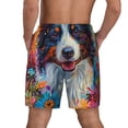 thumbnail image 2 of Lsque Mens Swim Trunks Oil Painting Sunflower Puppy Pattern - Bathing Suit Compression Liner - Beach Swim Shorts Swimwear - (S-3XL) - Stretch Quick Dry -XX-Large, 2 of 9