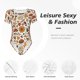 thumbnail image 4 of Fotbe Thanksgiving Food Body de Mujer con Cuello Redondo y Mangas Cortas, Sin Mangas Ajustado, Suave, Cómodo y Básico-Medium, 4 of 7