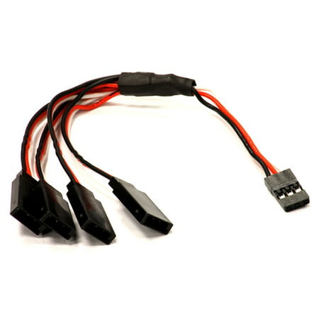 Integy RC Toy Model Hop-ups C24104 V2 Length 230mm Y-Type 1-to-4 Wire Harness for RX