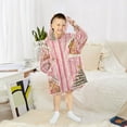 thumbnail image 6 of FORMRS Wearable Blanket Hoodie with Sleeves for Kids Cozy Flannel Sweatshirt, Gingerbread Houses, 6 of 7