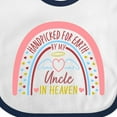 thumbnail image 4 of Inktastic Handpicked for Earth by My Uncle in Heaven Rainbow Boys or Girls Baby Bib, 4 of 4