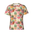 thumbnail image 4 of Vsdgher High Detail Succulent Print Men's Dry Fit Mesh Athletic Shirts Moisture Wicking Tennis T-Shirt Tops, 4 of 9