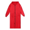 thumbnail image 7 of Kamentoy Women Waterproof Long Raincoat with Hood, Zipper Front Lightweight Rain Poncho Jacket for Hiking Camping Travel Outdoor Activities, 7 of 7