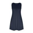 thumbnail image 4 of Patlollav Summer Dresses for Womens Beach Solid Color Sundress Pockets Boho Tank Dress, 4 of 6