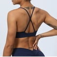 thumbnail image 5 of Running Girl Sports Bra Women Full-Coverage Bra Feature V-Neck No Underwire Bra Style W-973 Hook and Eye Closure Full-Coverage Bra Blue-b XXL, 5 of 6