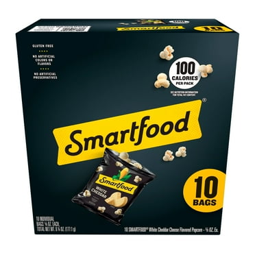 Smartfood Popcorn White Cheddar Flavored Popcorn Snacks, 0.625 oz Bags, 10 Count Multipack