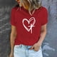 thumbnail image 5 of Camisetas de Manga Corta para las Mujeres Casual Día de Pascua Impresión Cuello de Tripulación Suelta Camiseta, Poliéster Spandex, 5 of 7