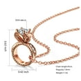 thumbnail image 2 of Necklace for Women 10K Rose Gold Plated AAA CZ Necklace Mini Ring Pendant Long Necklace for Women, 2 of 5
