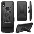 thumbnail image 5 of For Alcatel Jitterbug Smart3 Case With Tempered Glass Screen Protector Heavy Duty Protective Phone Casebuilt-in Kickstand Rugged Shockproof Protective Phone Case - Black, 5 of 5