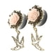 thumbnail image 1 of 1 par de pendientes colgantes de gorrión de aleación de bronce vintage Rosa 20mm, 1 of 7