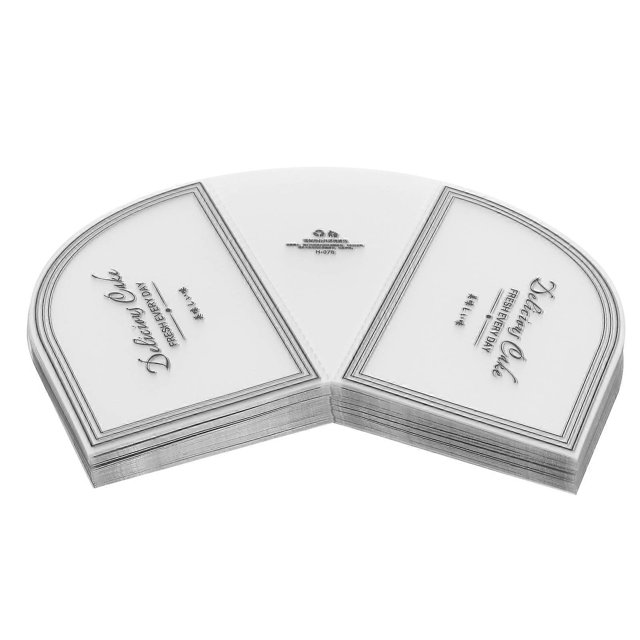 100 Pcs Clear Triangular Mousse Cake Collars for Cake Decorating