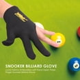 thumbnail image 2 of Deporte Guante de billar de snooker con tres dedos abiertos para mano izquierda con bordado de telas de licra, 2 of 3