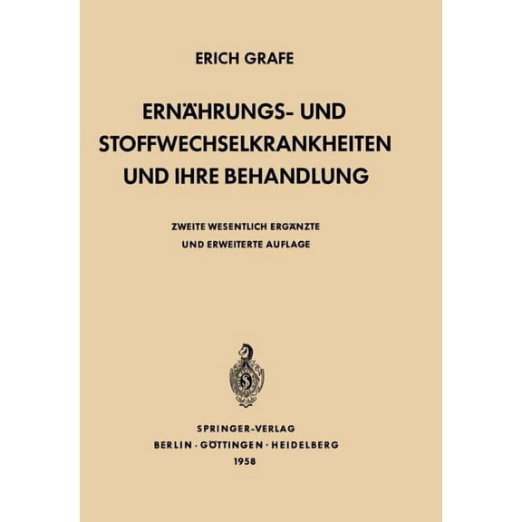Ernährungs- Und Stoffwechselkrankheiten Und Ihre Behandlung, (Paperback)