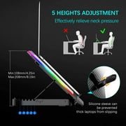 Topmate C11 RGB Laptop Cooling Pad Gaming Cooler for 11-17.3 Laptop, Silent Cooling Fan for Laptop with 6 Quiet Fans-Blue LED Light