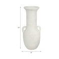 thumbnail image 3 of Terracotta Pottery Vase - Amphora Style Decorative Flower Vase for Home, Office & Living Room - Handcrafted Rustic Design - 19" White, 3 of 10