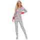 thumbnail image 1 of Aamikast Conjunto de pijama de Halloween familiar a juego con cremallera frontal con capucha y pies de una pieza Pjs Loungewear ropa de dormir S-XXL, 1 of 4