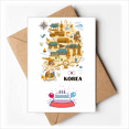 thumbnail image 1 of Popular landmarks in South Korea Happy Birthday Greeting Cards Envelopes Blank, 1 of 3