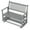 Gray, variant on Gymax Patio Glider Loveseat Chair Swing Rocking Bench w/ Curved Backrest & Slatted Seat Gray