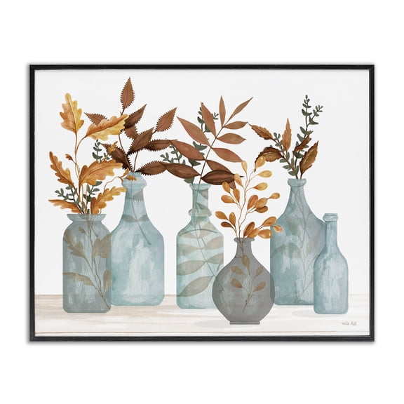 Stupell Industries Rustic Lodge Varied Botanical Foliage Leaves Black Framed Giclee Art, 20 x 16, by Cindy Jacobs