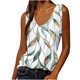thumbnail image 2 of ICHUANYI Clearance Women Fashion Sexy Sleeveless Flower Pirnt Vest U-neck Printed Tops Tee Vest Blouse Tops(White, XL) ICHUANYI WER2023080806984, 2 of 7