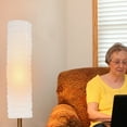 thumbnail image 4 of Raindrops Universal Beige Paper Floor Lamp Shade with Foldable Design for Living Room, 4 of 8