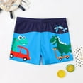 thumbnail image 4 of URMAGIC Toddler Kid Boys Dinosaur Print Funny Swim Trunks Quick Dry Beachwear Sports Running Swim Board Shorts, 4 of 5