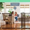 thumbnail image 3 of Puerta de seguridad extra ancha para mascotas y bebés de expansión de metal Summer Infant, 44"-71" de ancho, 36" de alto, hardware montado para seguridad de perros y niños, se adapta a aberturas o pue, 3 of 5