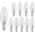 thumbnail image 1 of 10 Pack Screw In Light Bulbs, E14 Candle Bulbs Dimmable, Small Screw Candle Light Bulbs Ses E14, 230v, 1 of 5