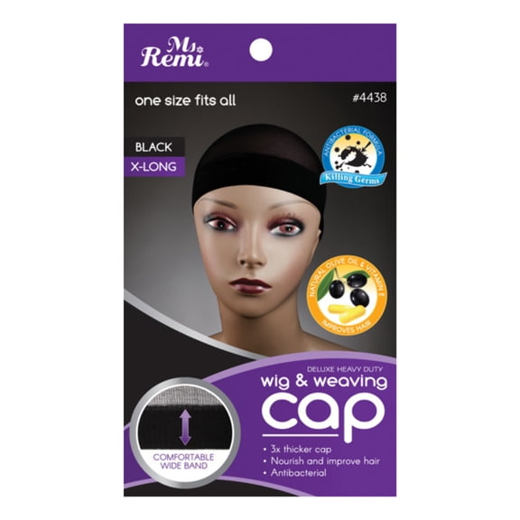 Ms. Remi by Annie Deluxe Heavy Duty Wig and Weaving Cap- Black
