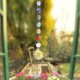 thumbnail image 3 of Hanging Pendant Window Handmade Rainbow Crystal Prisms Ball Chandelier Lamp Xmas Decor Yellow, 3 of 5