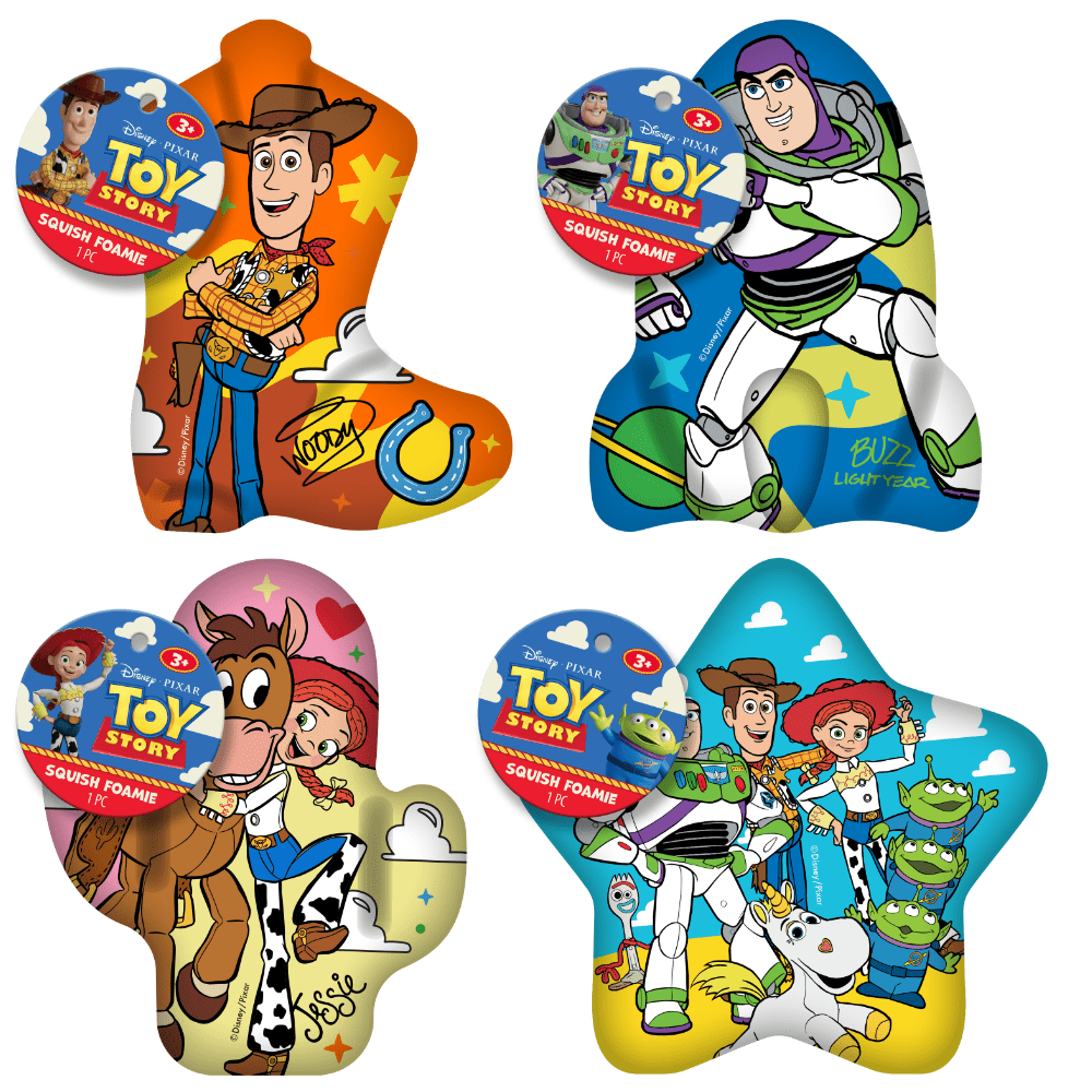 Ja-Ru Disney Toy Story Squish Foamies, Slow-Rise Foam, Child age 3+