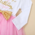 thumbnail image 4 of FYMNSI Baby Girl It's My 1st First Birthday Party Dress Cake Smash Outfit Long Sleeve Princess Tutu Tulle Bowknot Dress One Year Old Party Clothes Photo Props 1 Year Pink 1st Birthday, 4 of 7