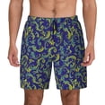 thumbnail image 3 of Uemuo Uncaria Flower Pattern Mens Swim Trunks Quick Dry Board Shorts with Mesh Lining, Stretch Beach Shorts Quick Dry No-Chafing Board Shorts-Small, 3 of 9