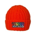 thumbnail image 1 of Gravity Threads LGBTQ+ Rainbow Fists Knitted Cuffed Beanie - Orange, 1 of 1