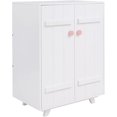 thumbnail image 5 of Cute Design Wooden Wardrobe Cabinet with Hanging Rod, Storage Armoires with Doors for Kids Room, 5 of 9